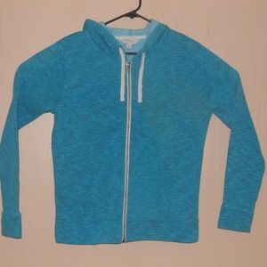 TEAL CURFEW HOODIE SZ L
